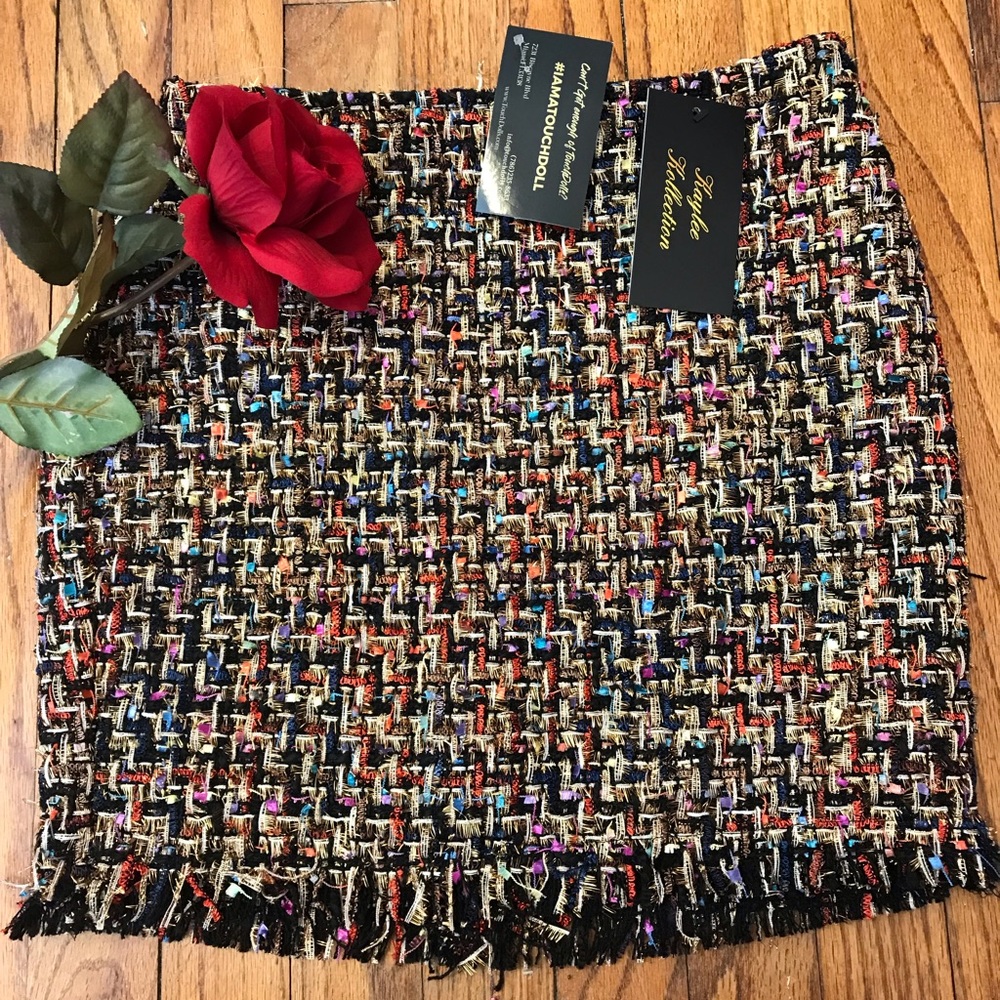 Kaylee Kollection multi-colored woven skirt